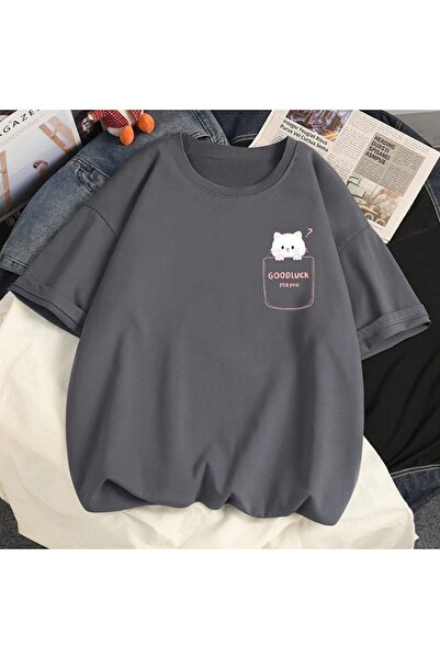 Flood Of Style Γυναικείο καπνιστό Good Luck με τύπωμα oversized