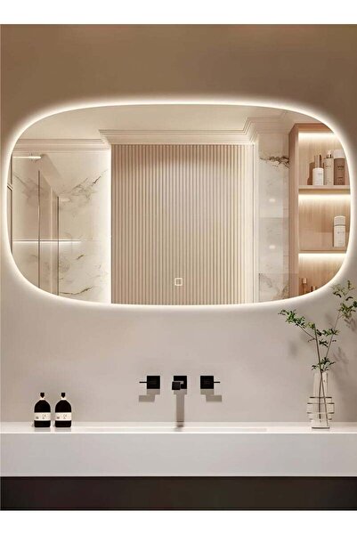 Taimi Elegant Makeup Mirror 90x70cm-beautiful Mirror With 3-levels Of Backlighting For Decoration