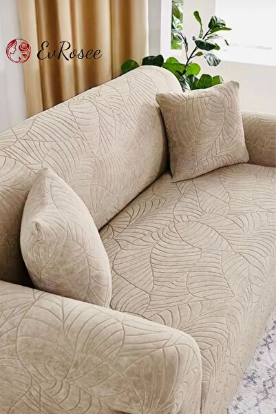 EvRosee Jacquard Elastic Flexible Square Pattern Three Seater Sofa Cover Sofa Cover