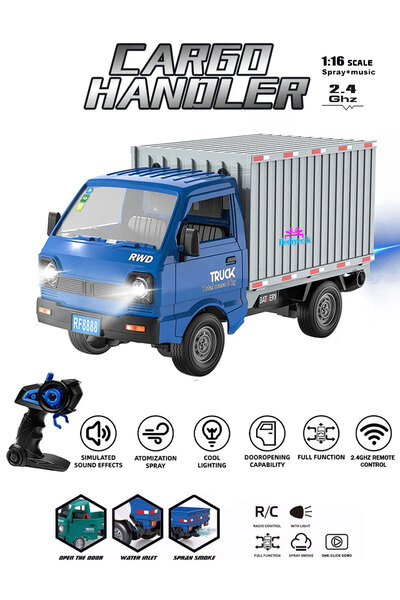 hediyecik Rc Drift Atan kapalı Kasa Kamyonet Carry Duman Atar Uzaktan Kumandalı Şarjlı Full Fonksiyon 25 Cm