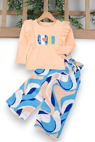 voyyo kids baby Girl's 2-3-4-5-6 Years Old, Seasonal Tiril Tiril Woven Pants and Blouse Stylish Set