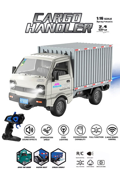 hediyecik Rc Drift Atan kapalı Kasa Kamyonet Carry Duman Atar Uzaktan Kumanda...