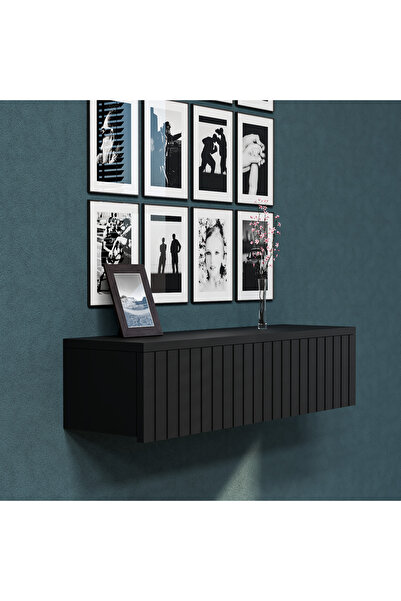 Barida Sanat Konsol Tek Büyük Çekmeceli | Dresuar | Duvara Monte MDF Ahşap Raf | Makyaj Masası 90cm