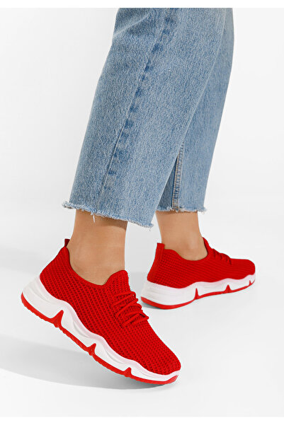 B T Shoes Červené sportovní boty dámské Sheila