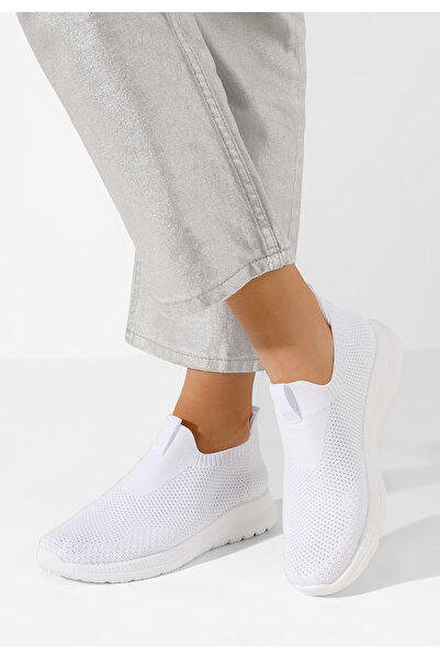 B T Shoes Γυναικεία Πάνινα Slip-On Achara λευκά