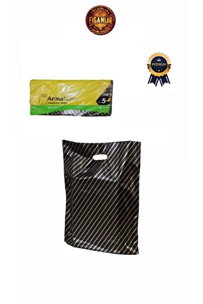 figanlar ambalaj BÜYÜK BOY tuhafiye poşeti Takviyeli Siyah Çizgili poşet No:5...