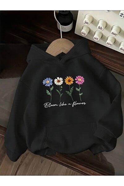 FUFLUNS Hanorac supradimensionat unisex pentru femei/bărbați cu imprimeu floral