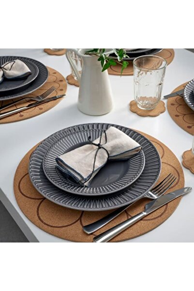 IKEA Placemat, Cork Heat Insulation/Flower Pattern, 35 cm