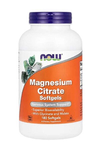 Now Magnesium Citrate 180 Softgel Capsules