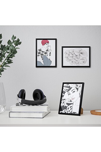 IKEA YLLEVAD Frame, black, 13 x 18 cm