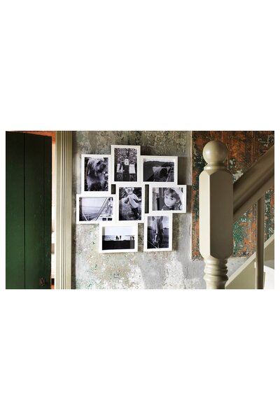 IKEA VÄXBO Collage frame for 8 photos, white, 13 x 18 cm
