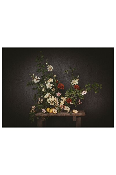 IKEA PJÄTTERYD Picture, flowers-against a black wall, 70 x 50 cm