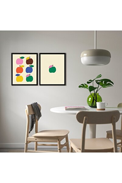 IKEA FISKBO Frame with poster, apple game, 40 x 50 cm