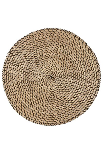 IKEA مفرش أطباق, قش بحري/أسود, 37 سم