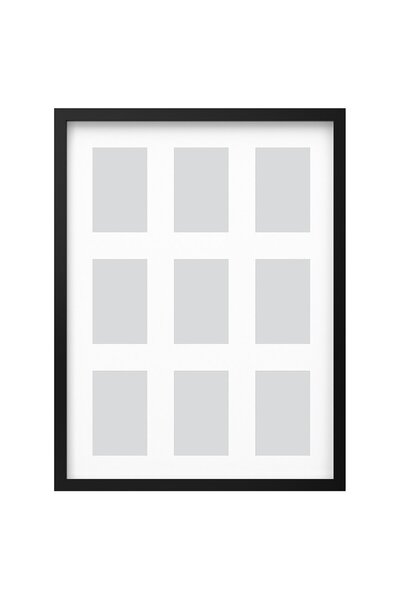 IKEA RÖDALM Frame for 9 pictures, black, 46 x 61 cm