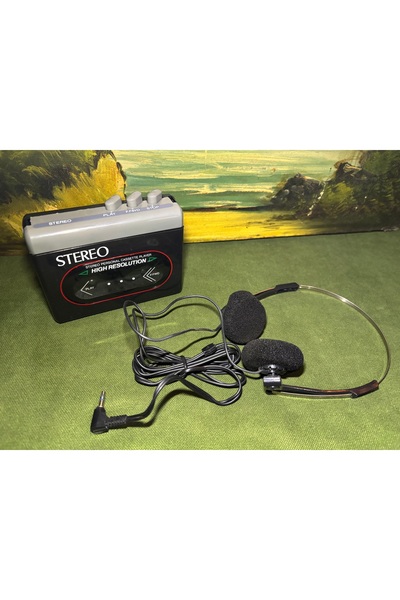 tayfuntufan antika koleksiyon popart 1980 ler stereo walkman - kulaklığı ile birlikte çalışır durumda - u9o07th