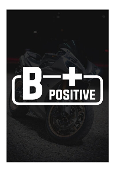 TSC ملصق فئة الدم الإيجابية B+، لون أبيض، 14 سم