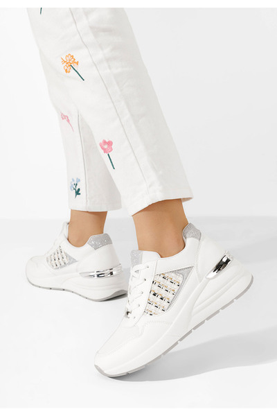 B T Shoes Sneakers με πλατφόρμα Brynda λευκά