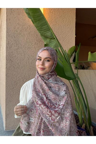 efdal şal eşarp Amber Pattern Aqua Cotton Shawl