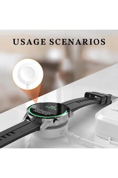 Deppo Trend Huawei GT4/GT4 Pro Uyumlu Şarj Kablosu Manyetik Kablosuz Hızlı Şarj Aleti Standı