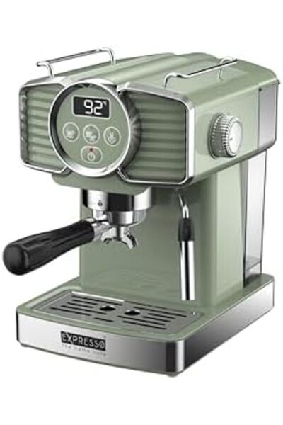 Expresso Art Espresso Coffee Machine EM3203A - 20 Bar, Digital Display, Steam Wand, 1.8L Water Tank,