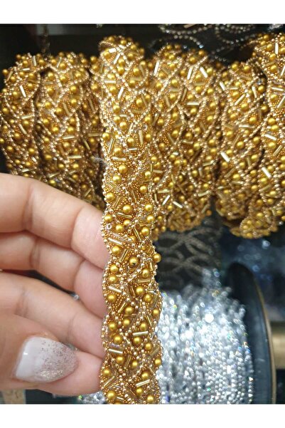 ESRA ŞELEM Aplicație decorativă pentru panglică cu detaliu de mărgele de culo...