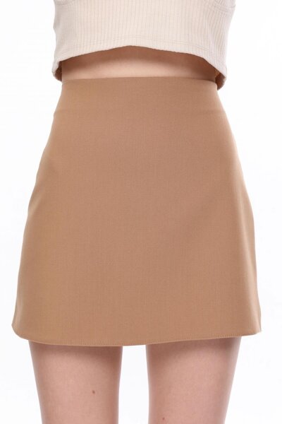Betül Nayir Classic Mini Skirt - Mink