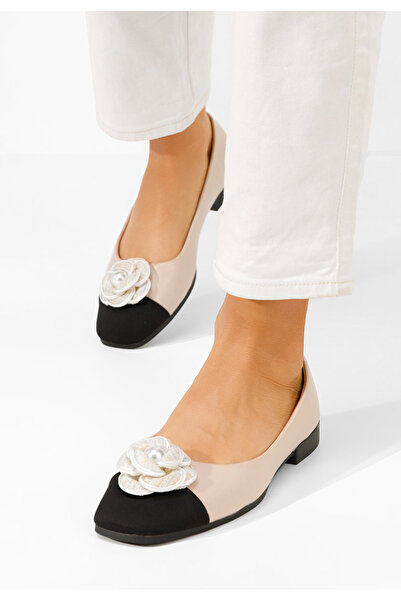 B T Shoes Béžové dámské baleríny Sorena