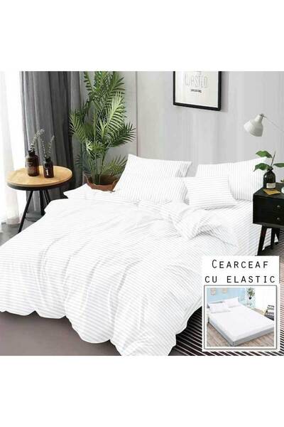 Patul Σετ Διπλού Κρεβάτιου Damask Linen, 2 Άτομα, Εντοιχιζόμενο Σεντόνι, 6 Τε...