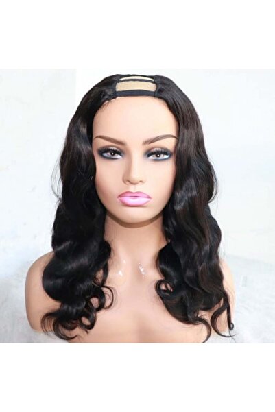 Bella باروكة شعر برازيلي طبيعي U أسود 100%