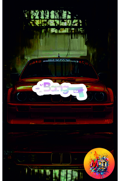 sticker ملصق زجاجي للسيارات والدراجات النارية من Bang Text Jdm، ملصق زجاجي ثل...
