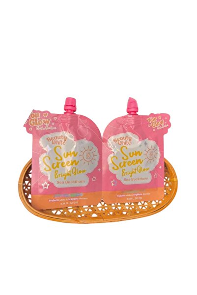 YGBM واقي الشمس يو جلو بيب برايت جلو بعامل حماية من الشمس 50 - نبق البحر، 25 ...