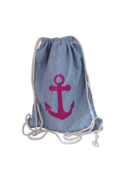 OEM Rucsac cu snur, gri, viscoza, 38x33 cm