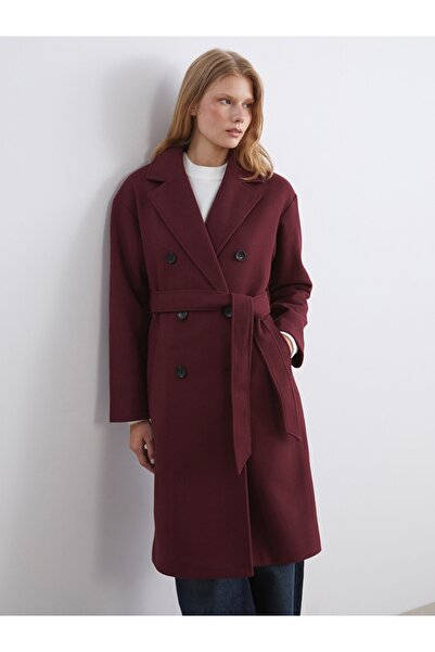 LC Waikiki Lcw Vision New Season Double-Breasted Collar Women's Cashmere Coat
