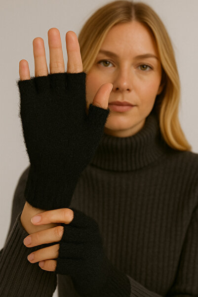 ZERAMİNE Plush Cut Finger Gloves