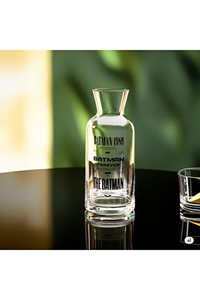 Mask RAK LE BATMAN Yazı Baskılı Başucu Sürahisi Bardaklı Set - 700 ML
