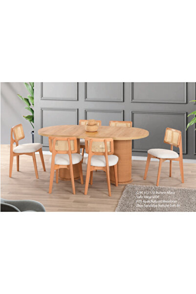 Öztürk MASA SANDALYE BOHEM MASA TAKIMI 6 SANDALYE %100%MDF
