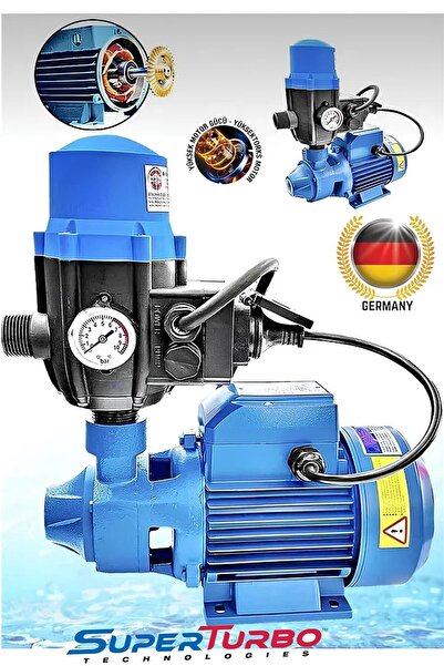 SUPERTURBO Yüksek Performanslı Su Pompası Mini Paket Hidrofor | DKM80 1HPX Alman Hidrofor Seti Su Motoru Pompa