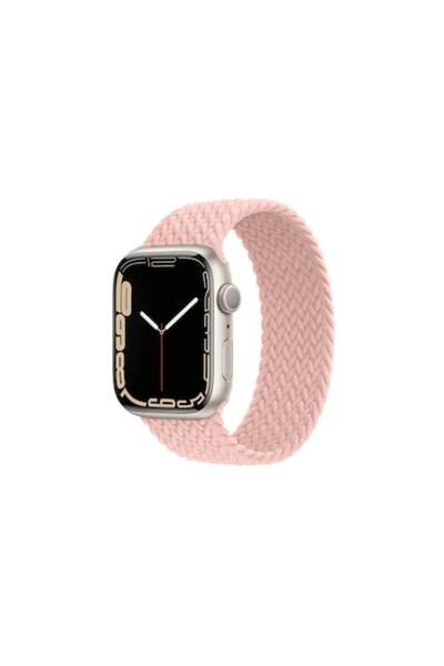 OEM Curea Textila Braided Loop, Coral, pentru Apple Watch, Display 38, 40, 41 MM, Seria 1/2/3/4/5/6/7/8/