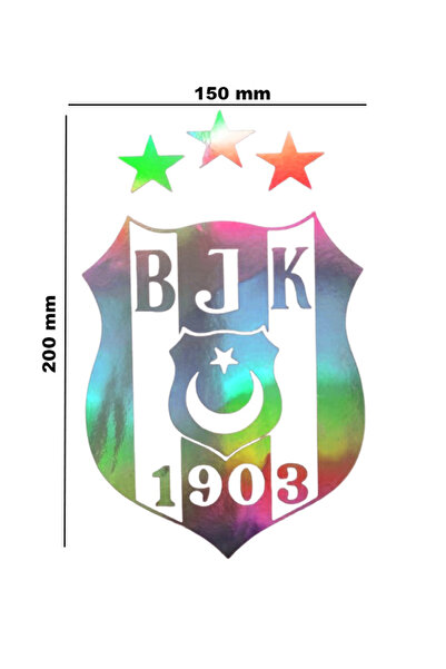 meristeed BJK Model Tasarımlı Renk Değiştiren Hologram Sticker – Araba, Kask ...