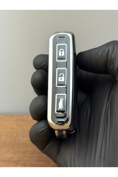 Mavi Keys Husă din silicon pentru telecomandă cu 4 butoane pentru Volvo XC90 XC40 XC70 S60 S80 S90 C30 V70 V90 - Culoare negru argintiu