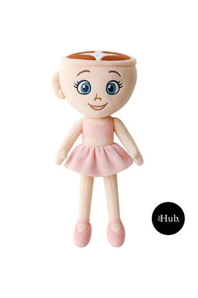 OEM Soft Plush Doll, Ballerina Cappuccina with Pink Dress, Cute Toy for Children, 30 cm