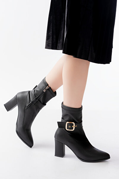 HCO streç tokalı 7cm topuklu bot