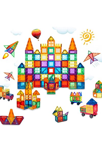 Picodino Set STEM Constructii Magnetice – Placi Magnetice Colorate pentru Cop...