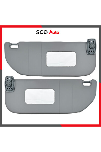 Sco Group Peugeot 301 Güneşlik 2012-2020 Sağ ve Sol 2 Adet Gri Güneşlik Citro...