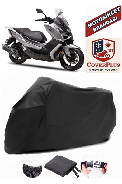CoverPlus Siyah Voge SR1 Motorsiklet Brandası,Motor Örtüsü Bağlantı Tokalı Pr...