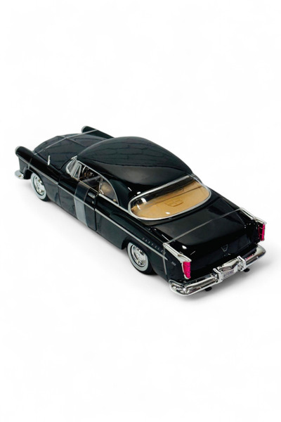 Peda Toy Çek Bırak Metal Model Oyuncak Klasik Araba 1955 Chrysler C300 Siyah 1.24