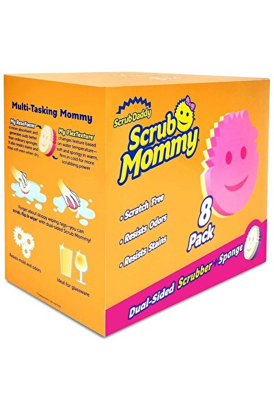 Scrub Daddy سكراب مامي - فرشاة أطباق مزدوجة الجوانب + إسفنجات تنظيف غير قابلة...