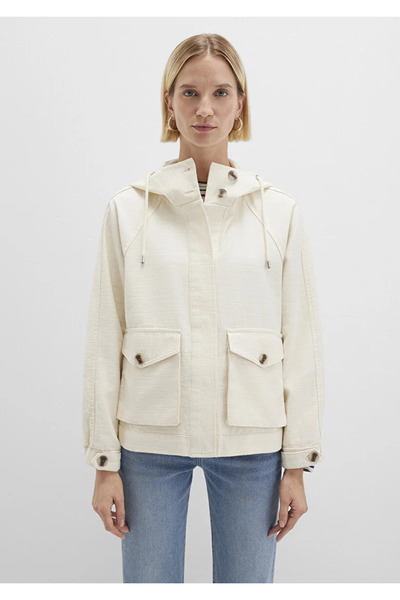 Mavi Women's Cream M1110625-89513 Seasonal Coat