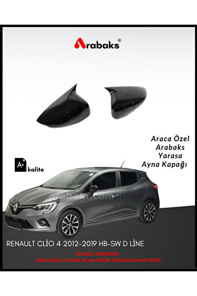 Arabaks RENAULT CLİO 4 2012-2019 HB-SW D LİNE Batman Yarasa Ayna Kapağı 2'li ...
